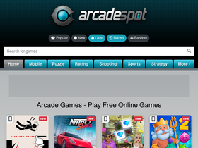 'arcadespot.com' screenshot
