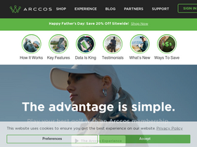 'arccosgolf.com' screenshot
