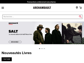 'archambault.ca' screenshot
