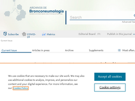 'archbronconeumol.org' screenshot