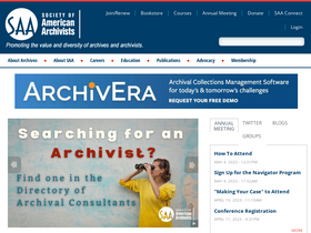 'archivists.org' screenshot