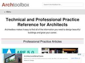 'archtoolbox.com' screenshot
