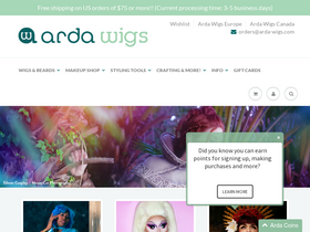 'arda-wigs.com' screenshot