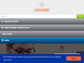 'ardms.org' screenshot