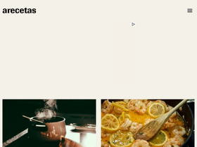 'arecetas.com' screenshot