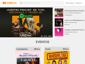 'arema.mx' screenshot