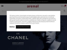 'arenal.com' screenshot