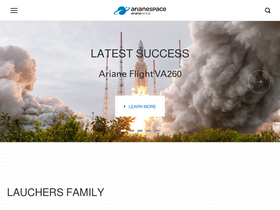 'arianespace.com' screenshot