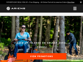 'ariens.com' screenshot