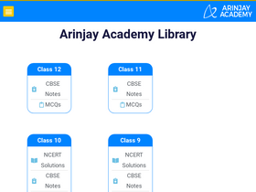 'arinjayacademy.com' screenshot