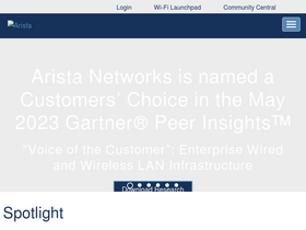 'arista.com' screenshot