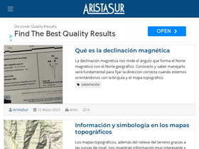'aristasur.com' screenshot