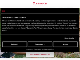 'ariston.com' screenshot