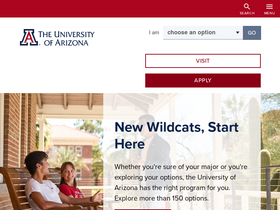 'arizona.edu' screenshot