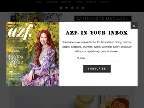 'arizonafoothillsmagazine.com' screenshot