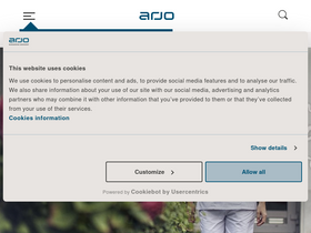 'arjo.com' screenshot