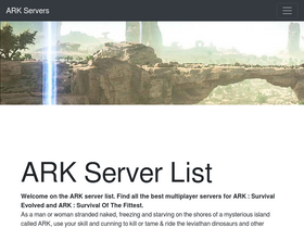 'ark-servers.net' screenshot