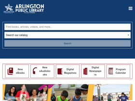 'arlingtonlibrary.org' screenshot