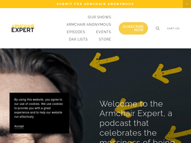 'armchairexpertpod.com' screenshot