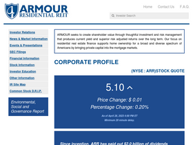 'armourreit.com' screenshot