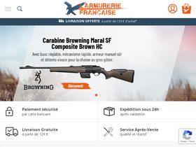 'armurerie-francaise.com' screenshot