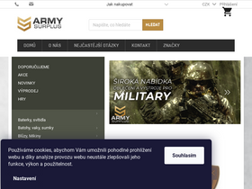 'army-surplus.cz' screenshot