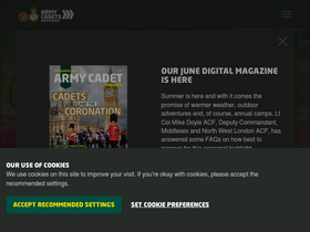 'armycadets.com' screenshot