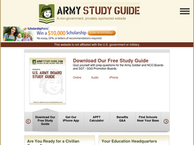 'armystudyguide.com' screenshot