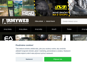 'armyweb.cz' screenshot