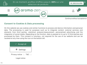 'aroma-zen.com' screenshot