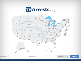 'arrests.org' screenshot