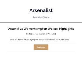 'arsenalist.com' screenshot