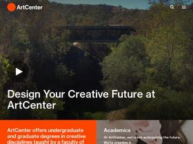 'artcenter.edu' screenshot