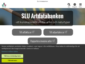 'artdatabanken.se' screenshot