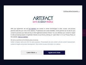 'artefact.com' screenshot