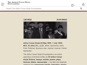 'arthur-conan-doyle.com' screenshot