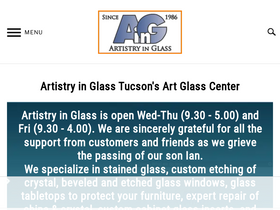 'artistry-in-glass.com' screenshot