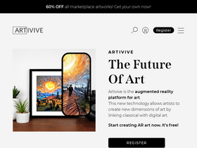 'artivive.com' screenshot