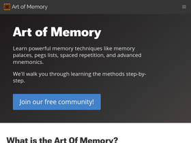 'artofmemory.com' screenshot