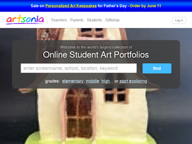 'artsonia.com' screenshot