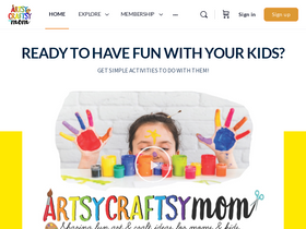 'artsycraftsymom.com' screenshot
