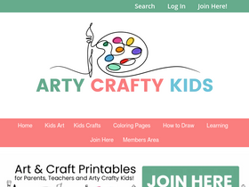 'artycraftykids.com' screenshot