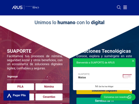'arus.com.co' screenshot