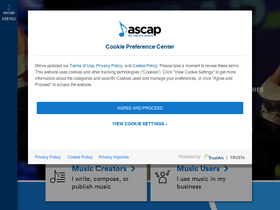 'ascap.com' screenshot