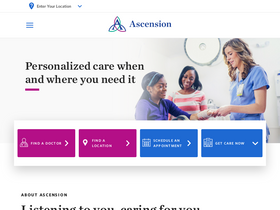 'ascension.org' screenshot