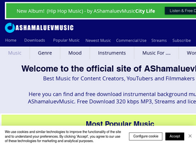 'ashamaluevmusic.com' screenshot