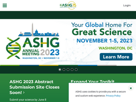 'ashg.org' screenshot