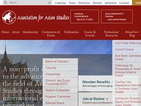 'asianstudies.org' screenshot