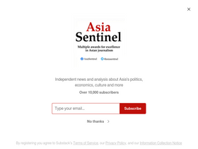 'asiasentinel.com' screenshot