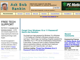 'askbobrankin.com' screenshot